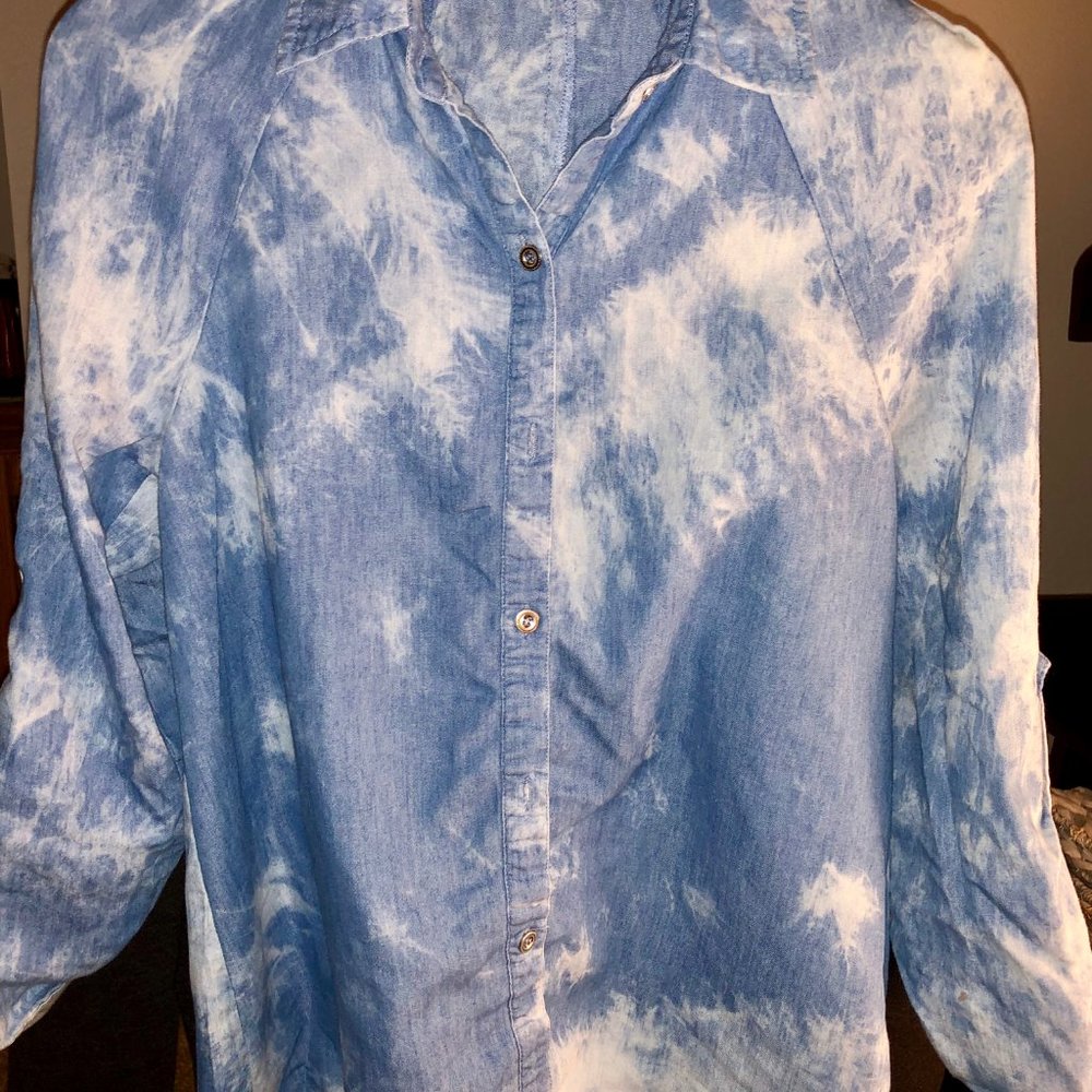 Bleach Pattern Jean Blouse